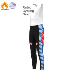 1988 Bianchi Fleece Retro Cycling Bib Pants