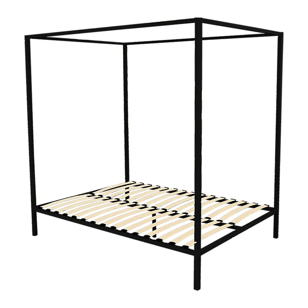 4 Poster Queen Bed Frame Black