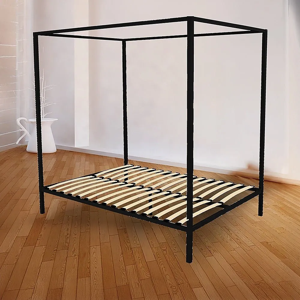 4 Poster Queen Bed Frame Black