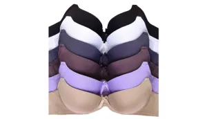 6 Pack: Mechaly Apparel Women's Plain Lace Bra - Ships Next Day!