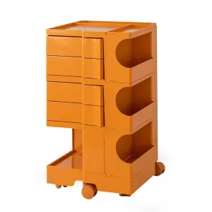 ArtissIn Replica Boby Trolley Bedside Table Storage Shelf Mobile 5 Tier Orange