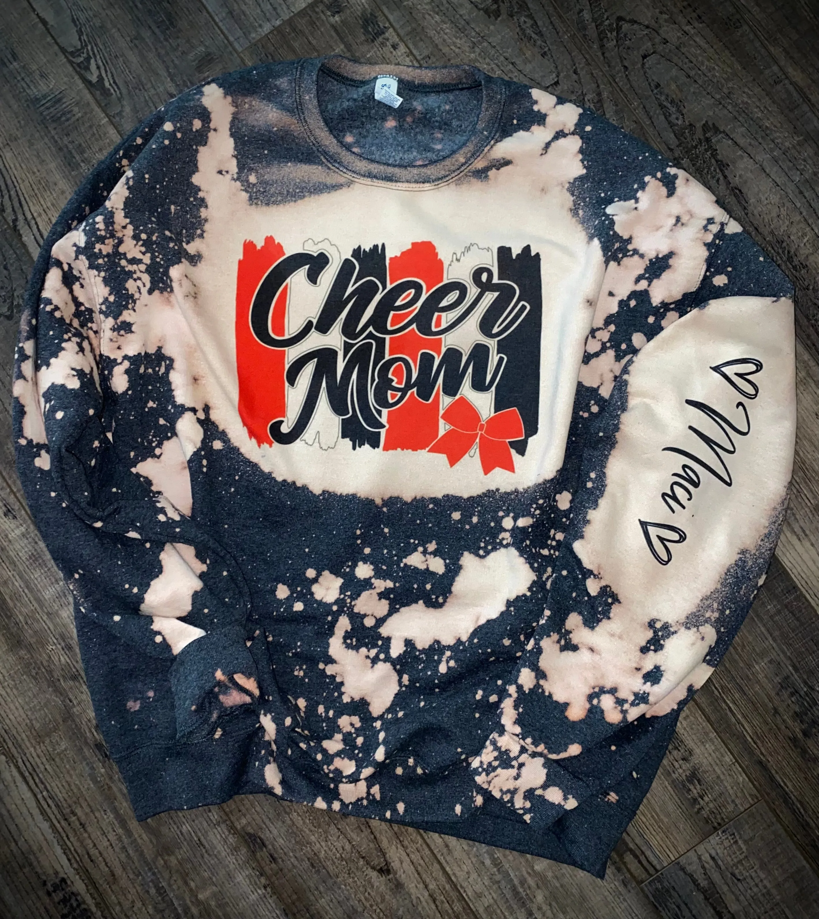 Cheer mom with name(s) on sleeve