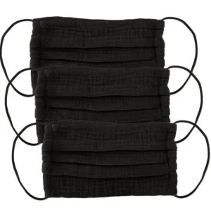 Cotton Mask 3pc Set - All Black