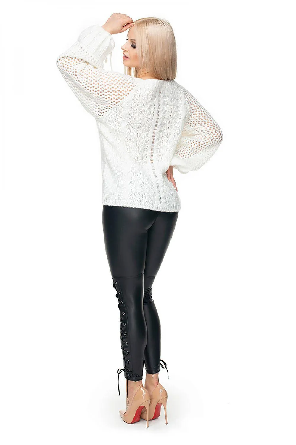 Cozy Elegance Peekaboo Knit Sweater