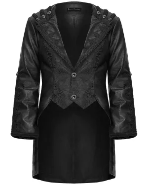 Devil Fashion Osiris Nightfall Mens Gothic Faux Leather Tailcoat