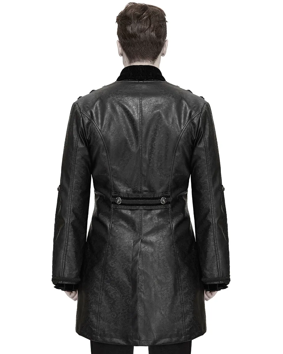 Devil Fashion Osiris Nightfall Mens Gothic Faux Leather Tailcoat