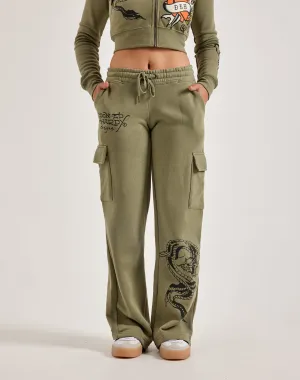 Ed Hardy Dragon Dagger Fleece Cargo Pants