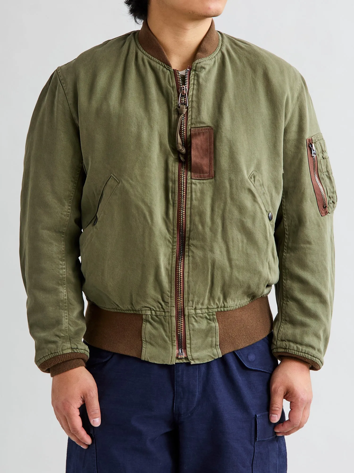 MSP-4025 Vintage Wash MA-1 Jacket in Army Green