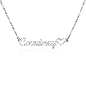 Name Necklace   Heart (No MC)