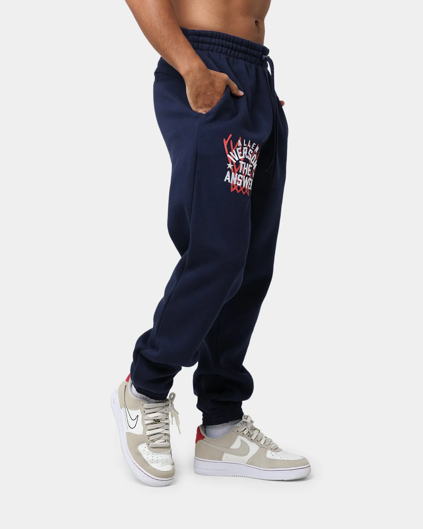 Reebok Iverson Basketball Fleece Pants Vector Navy