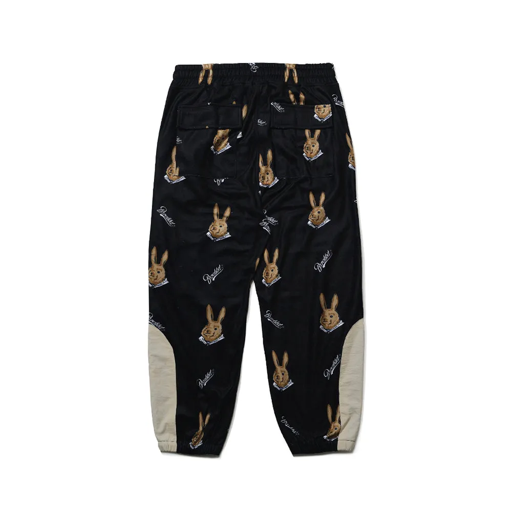 ROYAL FLEECE JOGGER PANTS BEAR RABBIT BLACK