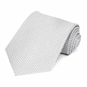 Soft Gray Henry Grain Pattern Extra Long Necktie