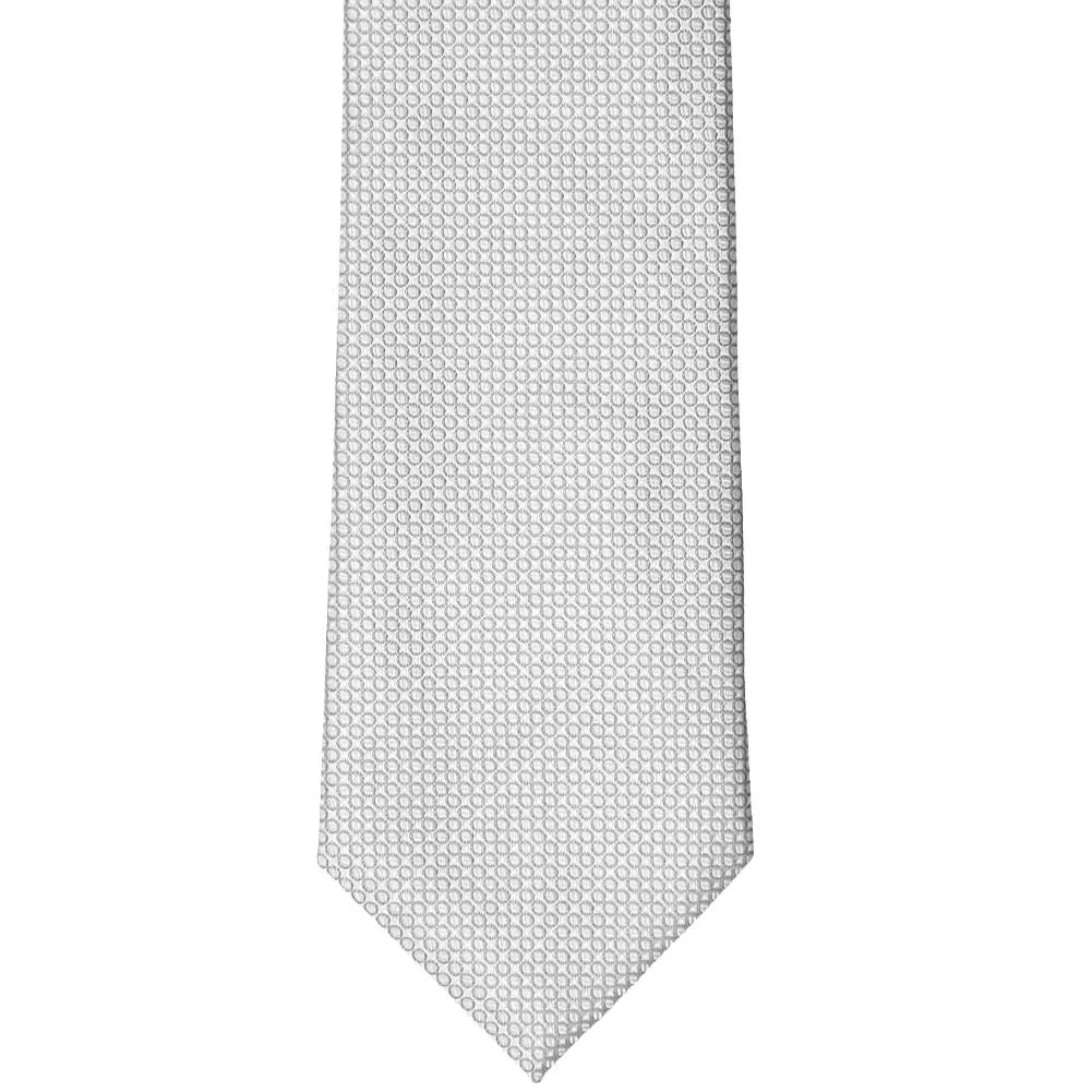 Soft Gray Henry Grain Pattern Extra Long Necktie