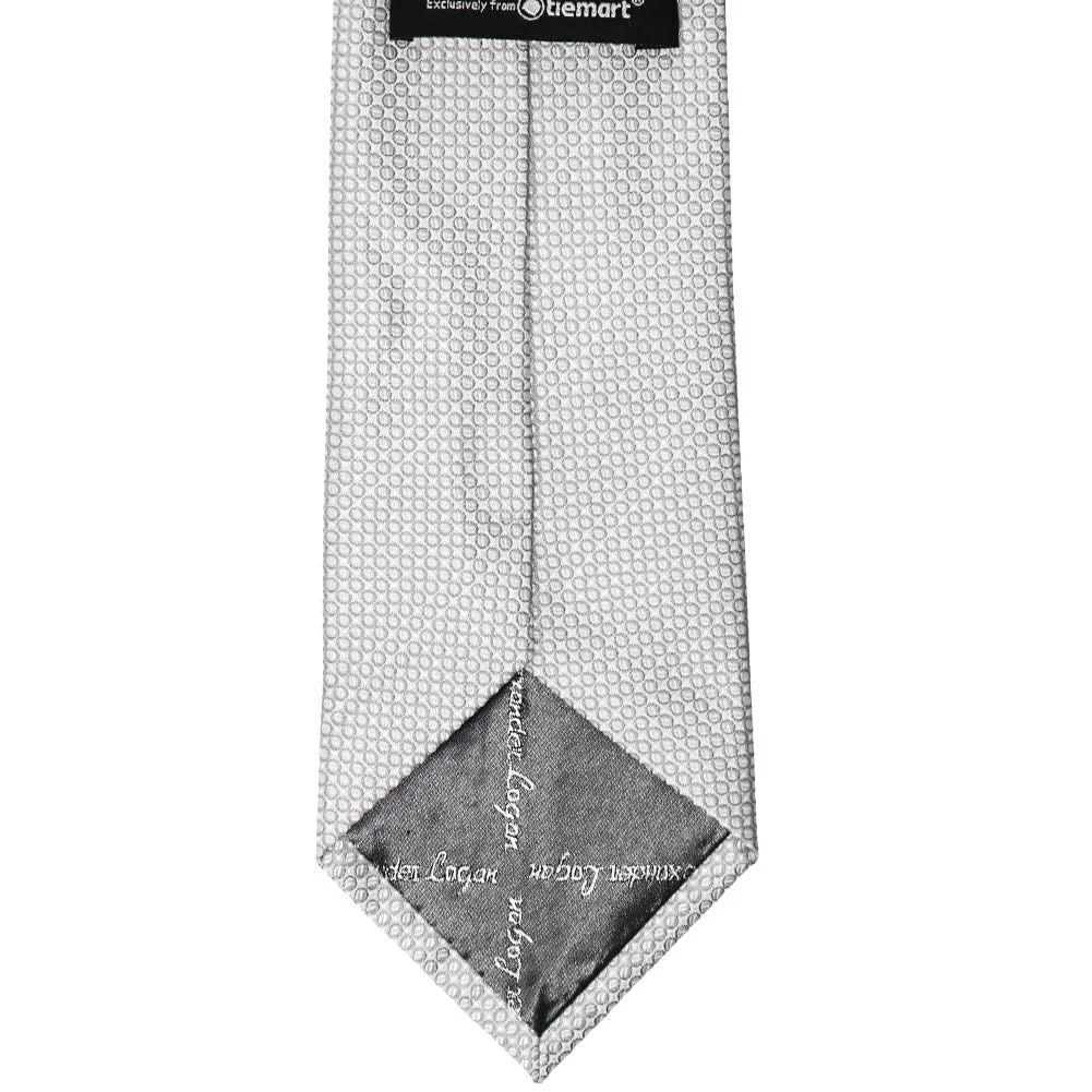 Soft Gray Henry Grain Pattern Extra Long Necktie