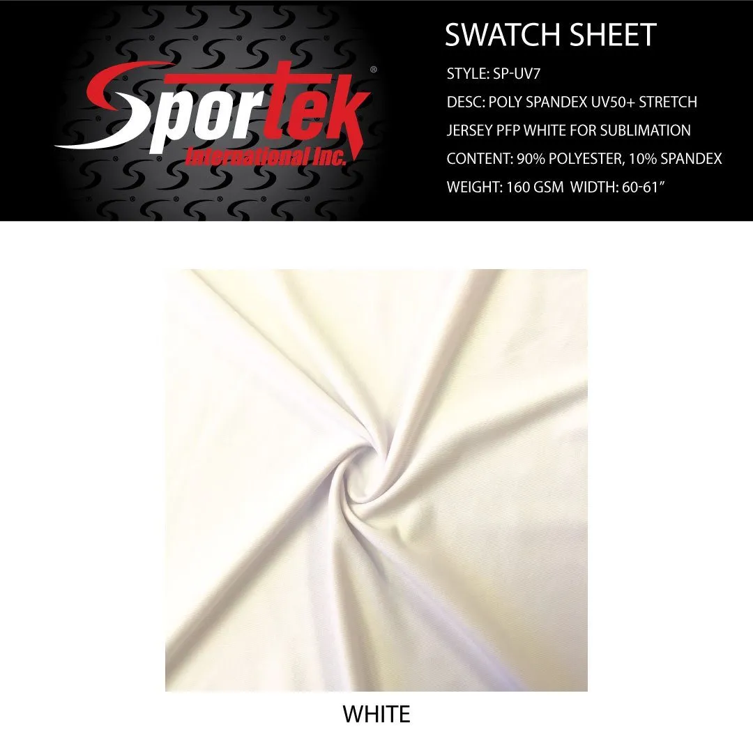 SP-UV7 Poly Spandex UV50 plus Stretch Jersey PFP white for sublimation