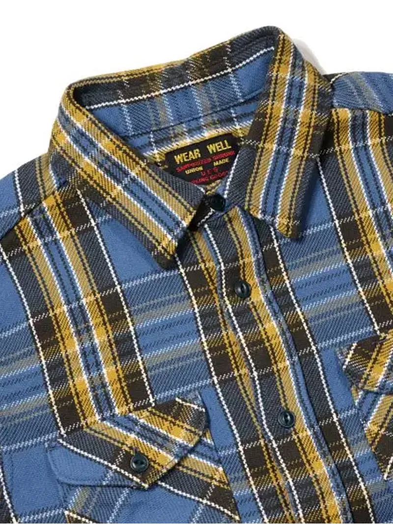 UES Clothing 502352 Heavy Flannel Shirt Blue