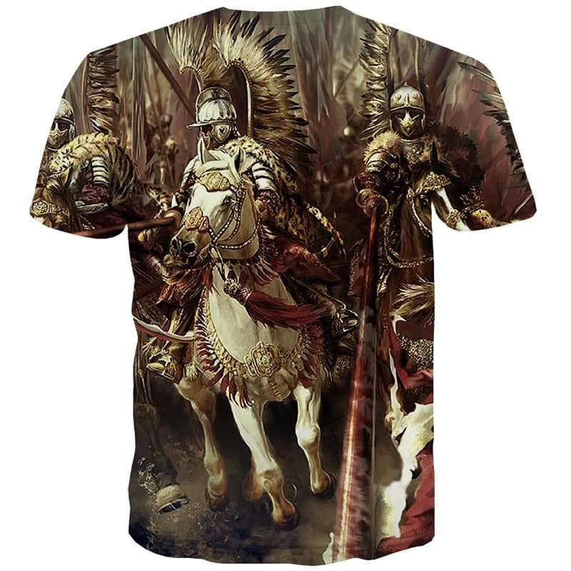 War T-shirt Men Animal T-shirts Graphic Military T-shirts 3d Horse Tshirts Casual